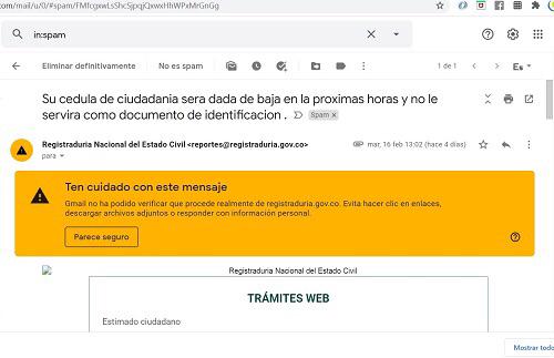No se deje engañar con correos falsos a nombre de la Registraduría 58996d6a-342d-4547-b231-1760e19e5ce8