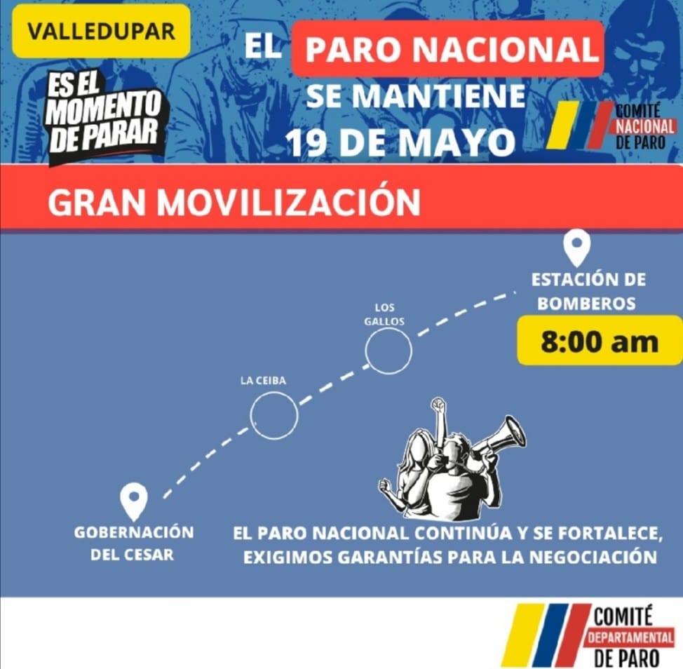 Paro Nacional continúa en Colombia este 19 de Mayo | RTA Noticias