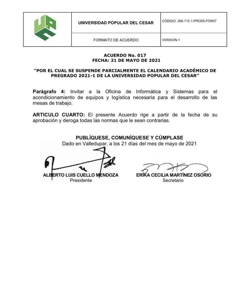 Suspenden clases en la Universidad Popular del Cesar hasta el 31 de mayo | RTA Noticias