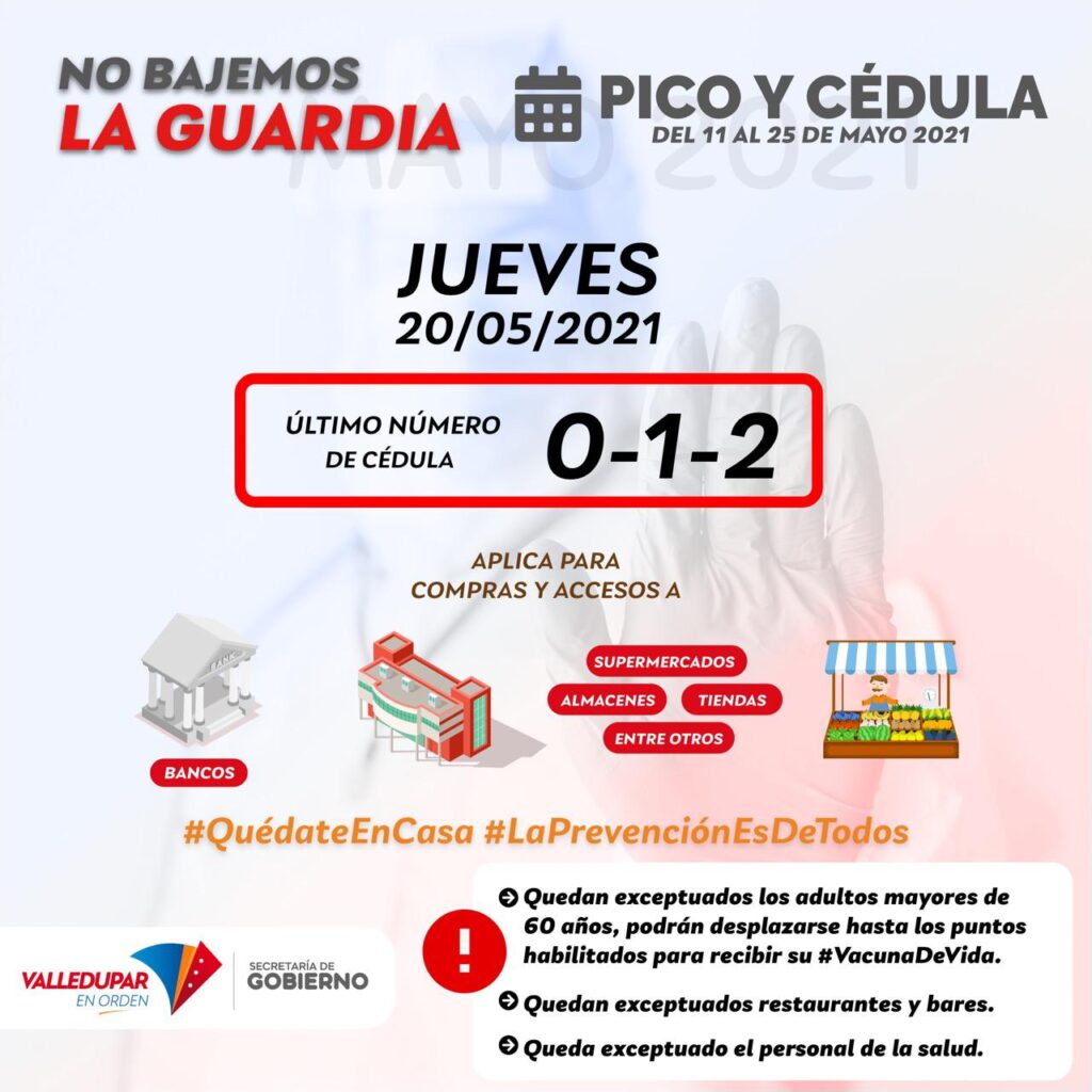 Este es el Pico y Cédula para hoy 20 de mayo en Valledupar Este es el Pico y Cédula para hoy 20 de mayo en Valledupar | RTA Noticias