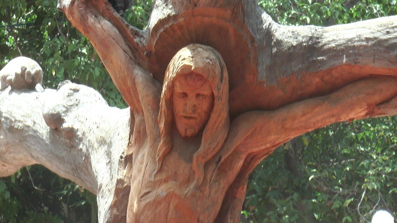 Cristo tallado en un árbol se está deteriorando | RTA Noticias