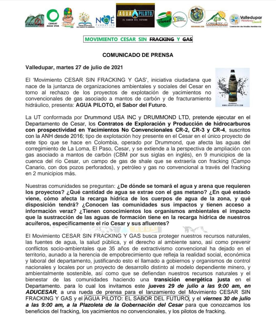 Movimiento ambiental rechaza la explotación de petróleo en el Cesar | RTA Noticias