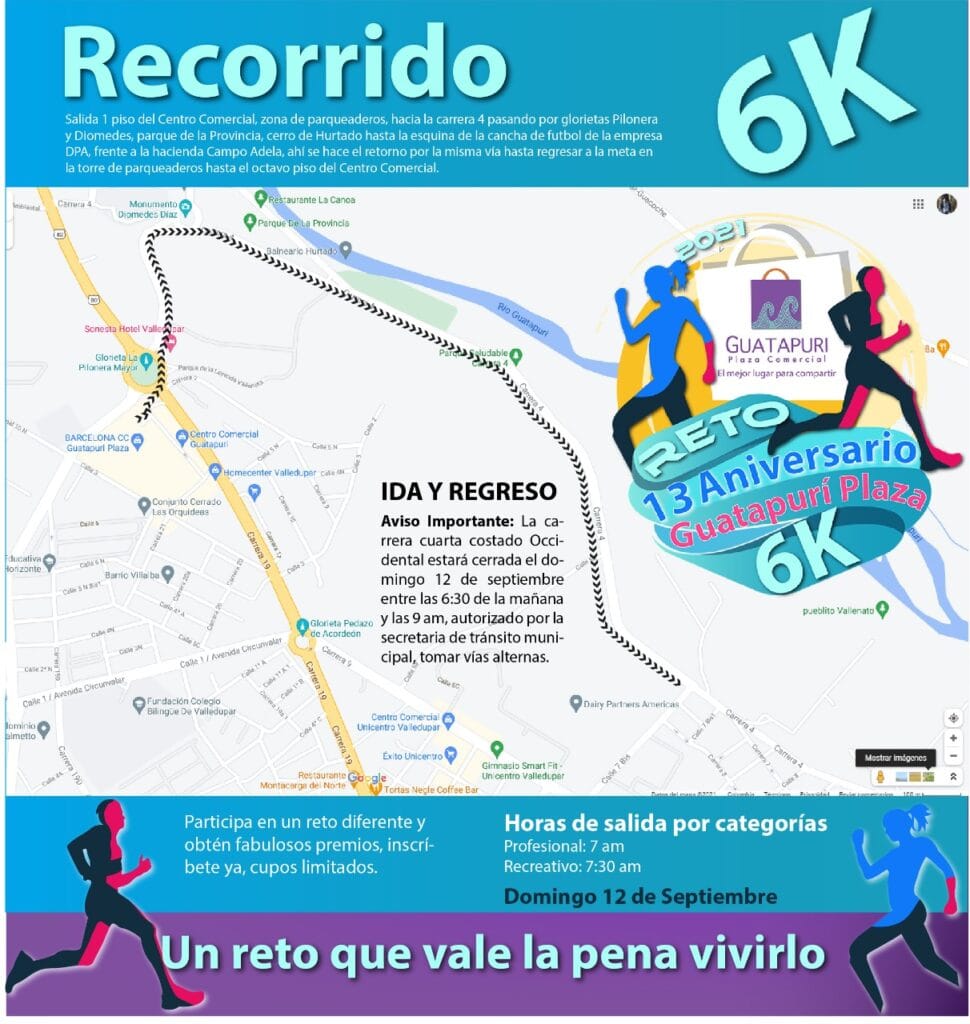 Guatapurí Plaza celebrará su aniversario con carrera atlética Guatapurí Plaza celebrará su aniversario con carrera atlética | RTA Noticias