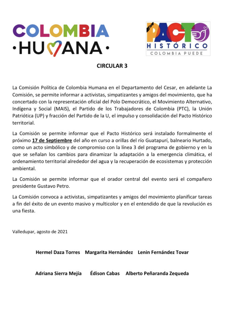 Gustavo Petro instalará Pacto Histórico en Valledupar | RTA Noticias