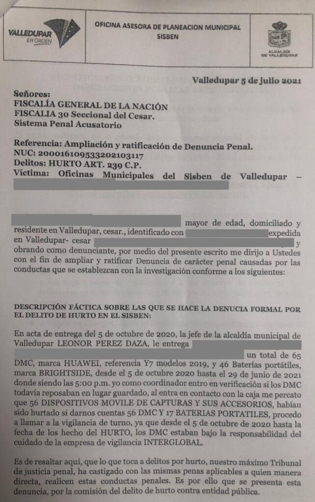 Alcaldía denunció robo de celulares en el Sisbén Alcaldía denunció robo de celulares en el Sisbén | RTA Noticias