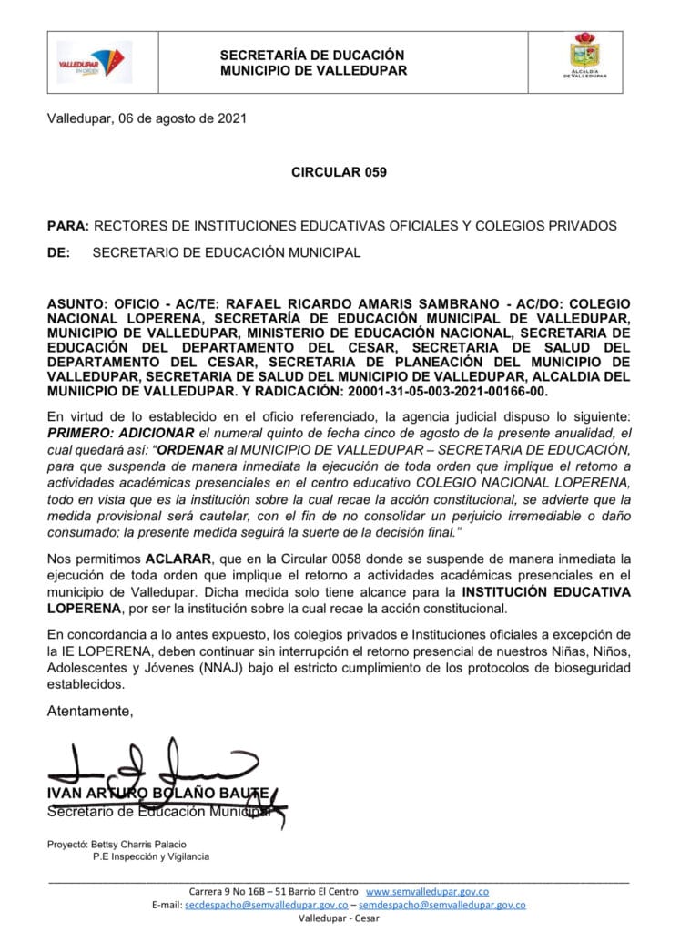 El vaivén de la presencialidad escolar en Valledupar | RTA Noticias