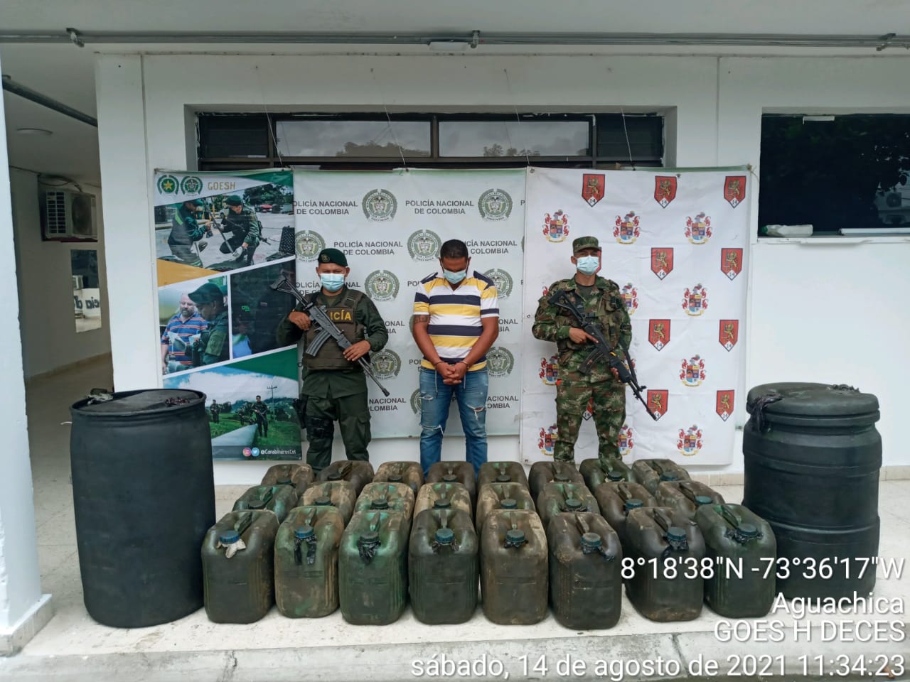 Foto de capturado por contrabando