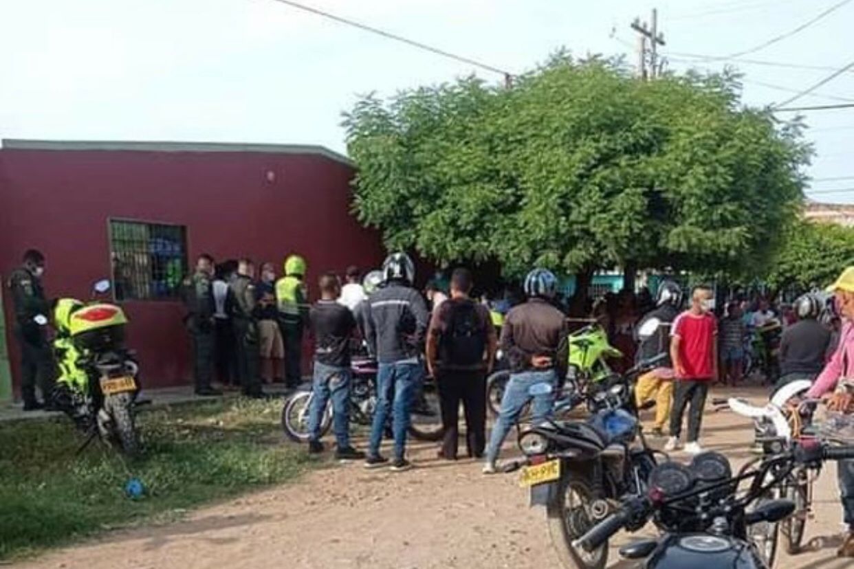Foto asesinato de prestamista en Valledupar