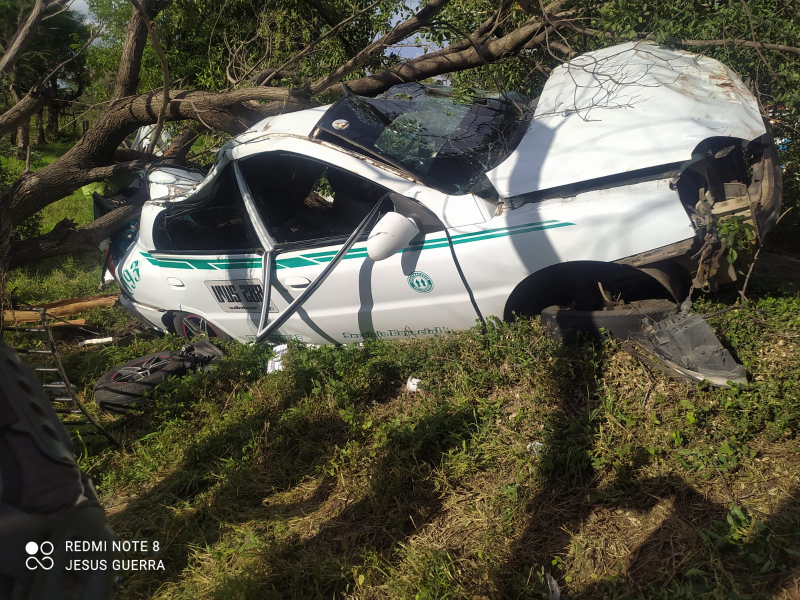 Foto de accidente vía San Diego
