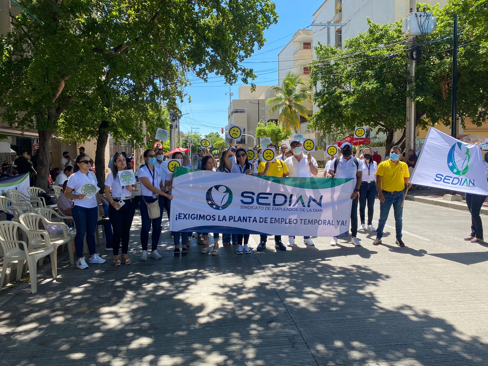 Trabajadores de la Dian, Seccional Valledupar, en protesta WhatsApp-Image-2022-07-07-at-2.27.29-PM