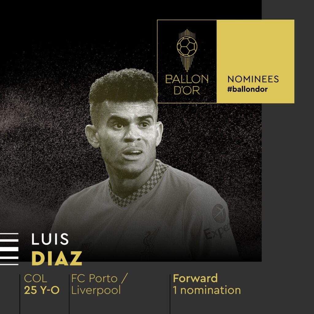 Luis Díaz está nominado al Balón de Oro | RTA Noticias