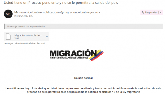 ¡Alerta! Fraudulentos correos de Migración Colombia | RTA Noticias