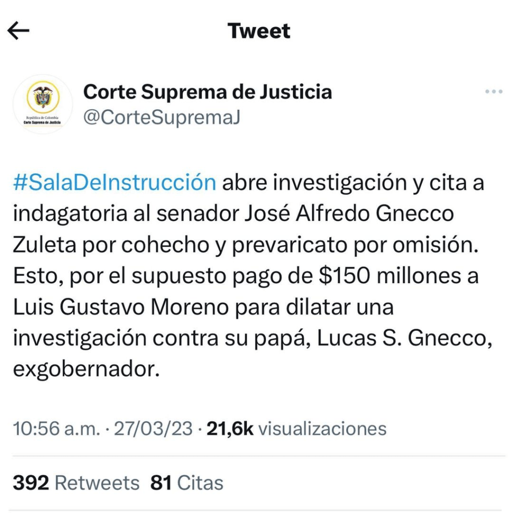 Abren investigación contra senador José Alfredo Gnecco | RTA Noticias