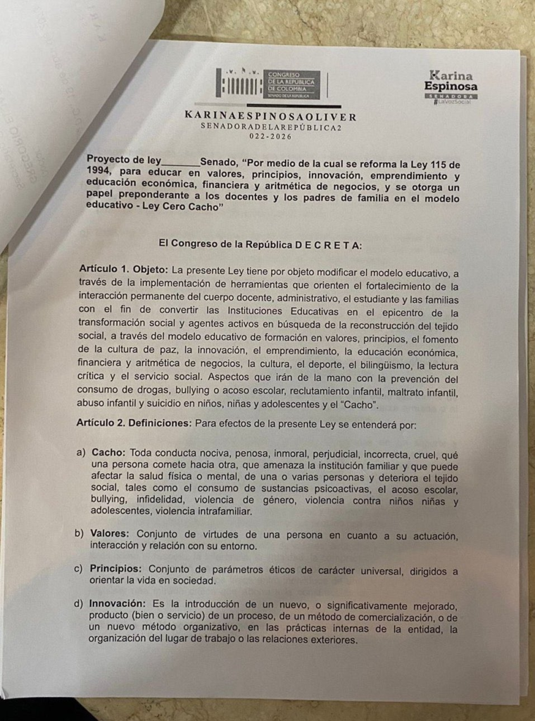 Radican en el Congreso la ley "Cero Cachos" Radican en el Congreso la ley "Cero Cachos" | RTA Noticias
