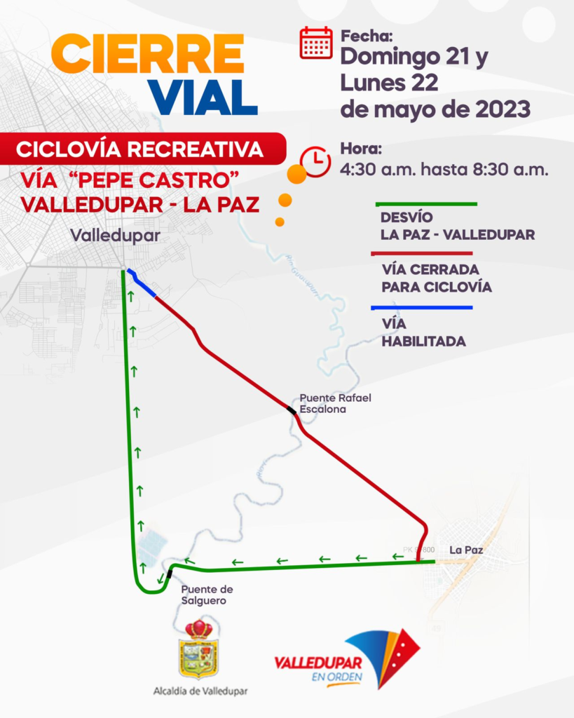 Vía La Paz-Valledupar será habilitada para ciclovía | RTA Noticias