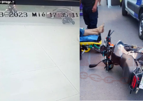 Familia en motocicleta es arrollada por un carro image-35