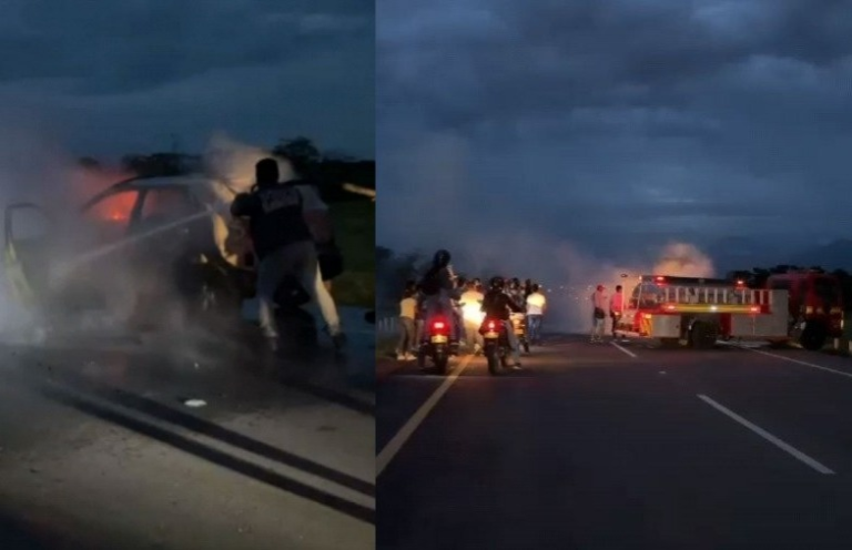 Carro incinerado en la vía La Paz-Valledupar image-132