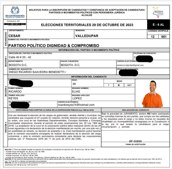 Ricardo Reyes primer candidato oficial a la alcaldía de Valledupar Ricardo Reyes primer candidato oficial a la alcaldía de Valledupar | RTA Noticias
