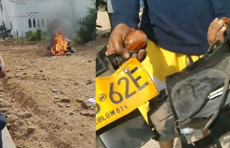 Comunidad incinera dos motos en Valledupar image-199