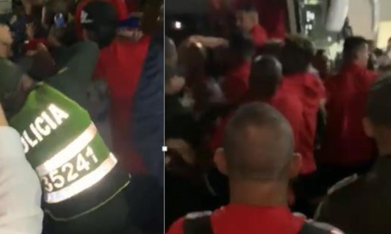 Enfrentamiento entre jugadores del América y la policía image-237