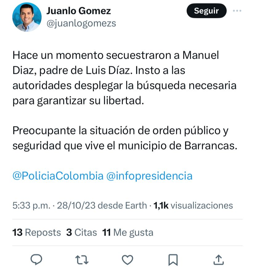 Padres del jugador Luis Díaz habrían sido secuestrados Padres del jugador Luis Díaz habrían sido secuestrados | RTA Noticias