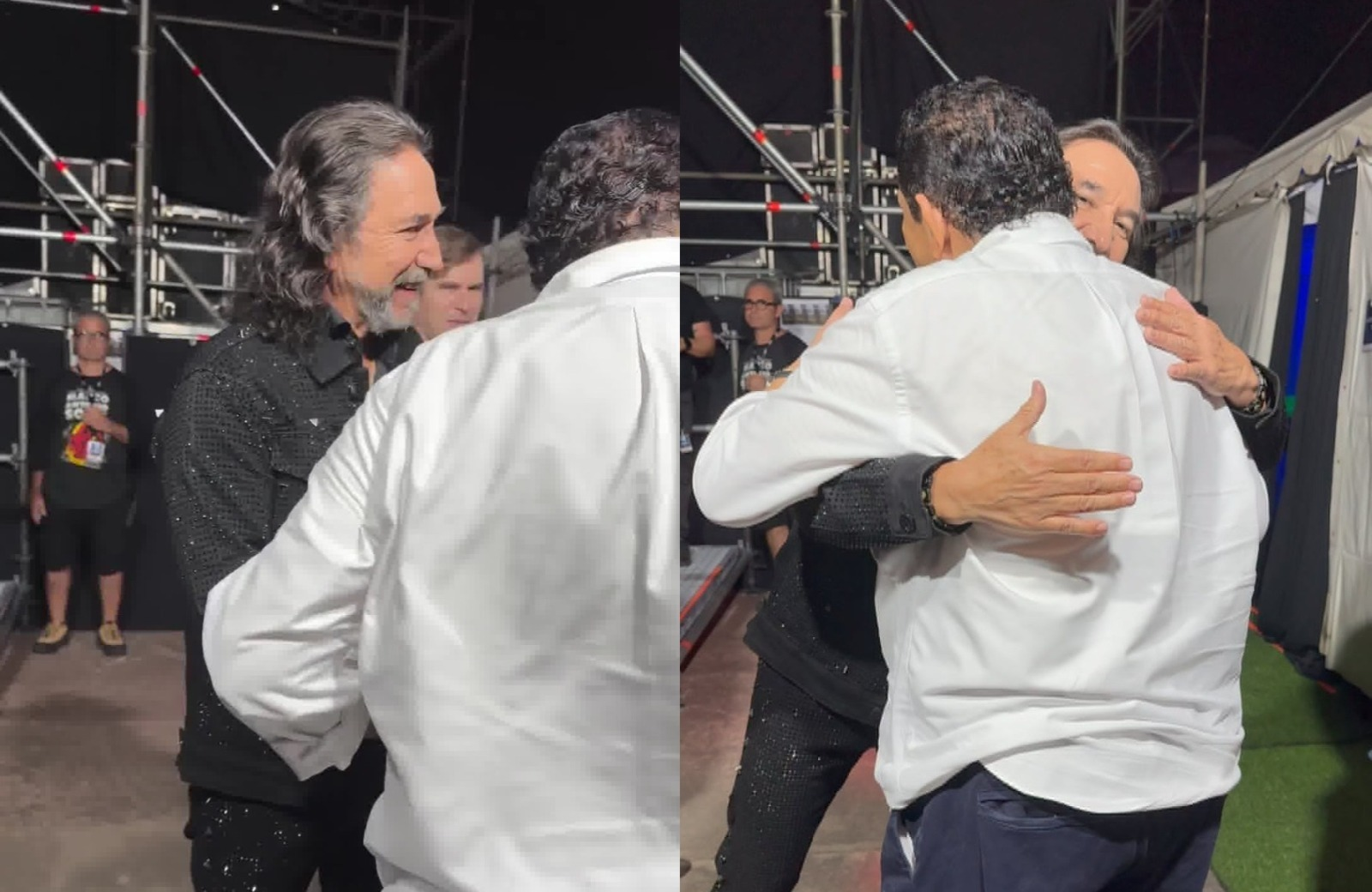Poncho Zuleta le regala un chinchorro a Marco Antonio Solís image-230