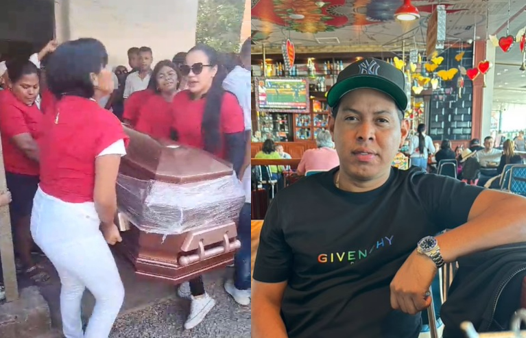 Insólito funeral: de rojo y balazos en despedida de 'El Viejo' image-138