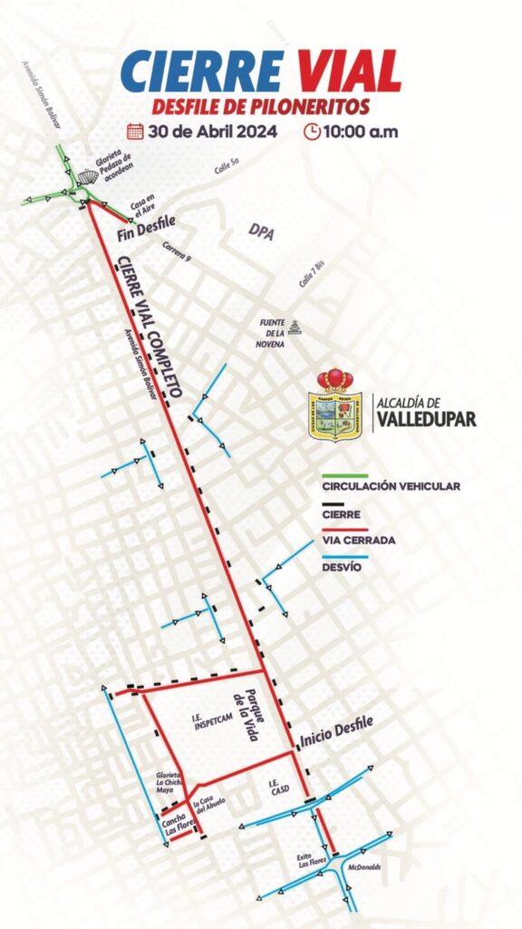 ¡Ojo! cierres viales por desfile de Piloneritos en Valledupar | RTA Noticias