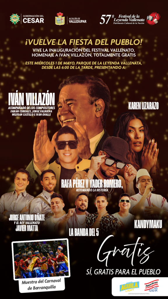 Con la ‘Fiesta del pueblo’ se inaugurará el Festival Vallenato Con la ‘Fiesta del pueblo’ se inaugurará el Festival Vallenato | RTA Noticias