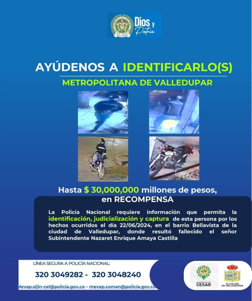 Aumenta recompensa por información sobre muerte de subintendente | RTA Noticias