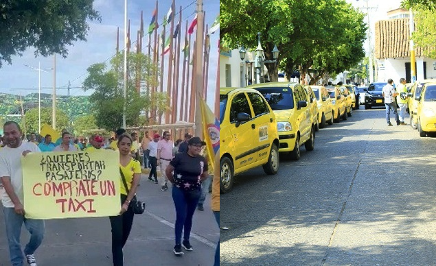 Así avanza la protesta de taxistas en Valledupar image-169