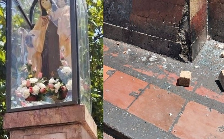 Indignación por vandalismo a imagen de la Virgen del Carmen image-6