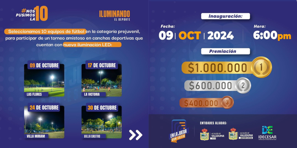 Valledupar acogerá el torneo de fútbol "Iluminando el deporte" | RTA Noticias