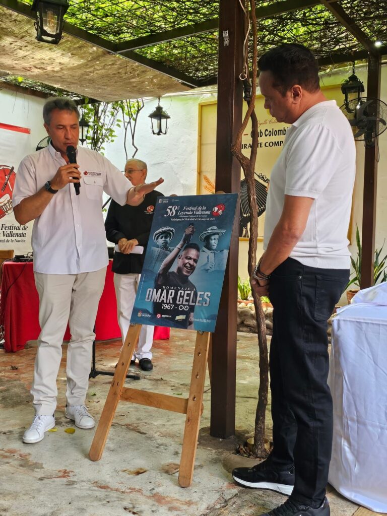 Develan afiche oficial del Festival Vallenato en homenaje a Omar Geles | RTA Noticias