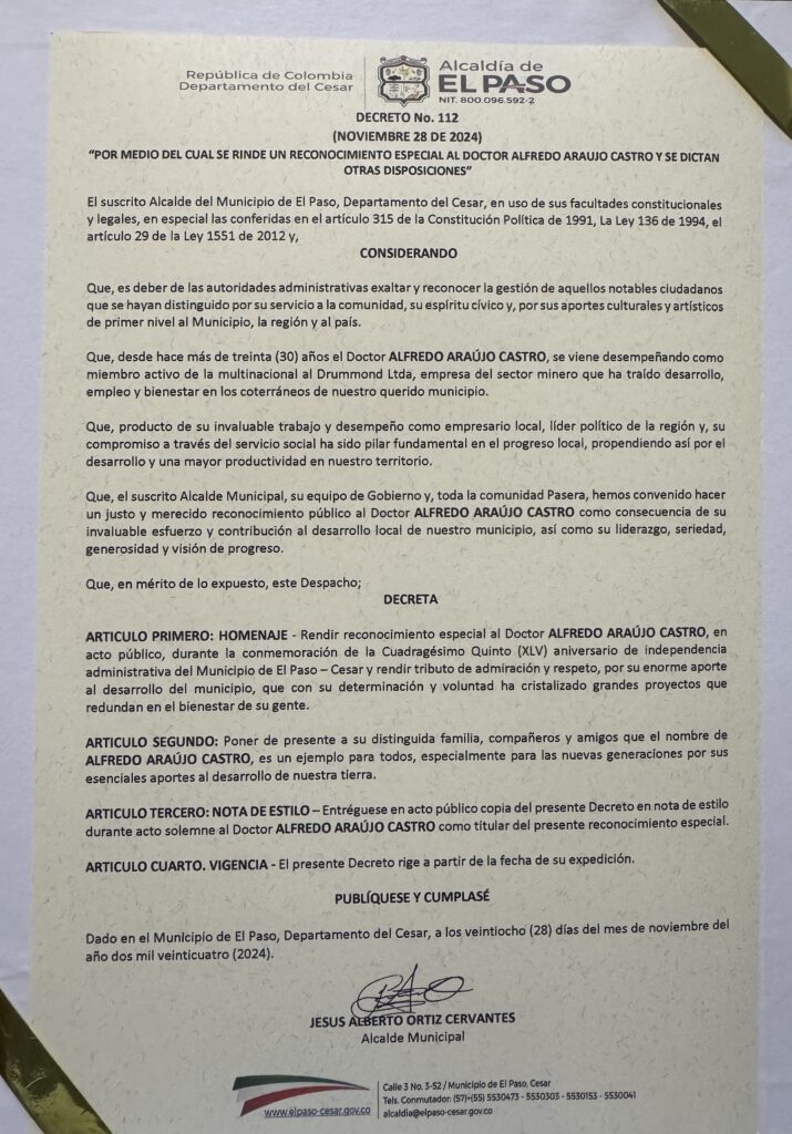 El municipio de El Paso rinde homenaje a Alfredo Araujo | RTA Noticias