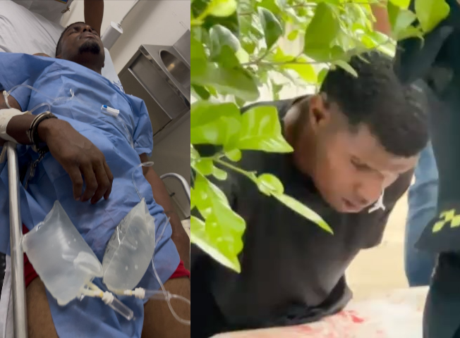 Esposado a una camilla permanece presunto delincuente herido image