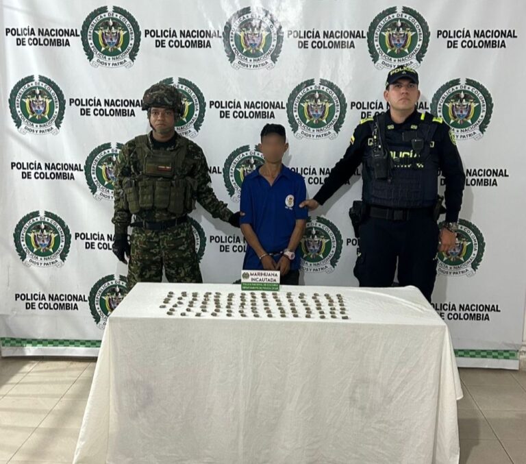 Policía y Ejército capturan a un sujeto por tráfico de estupefacientes en Valledupar CAPTURADO PONAL