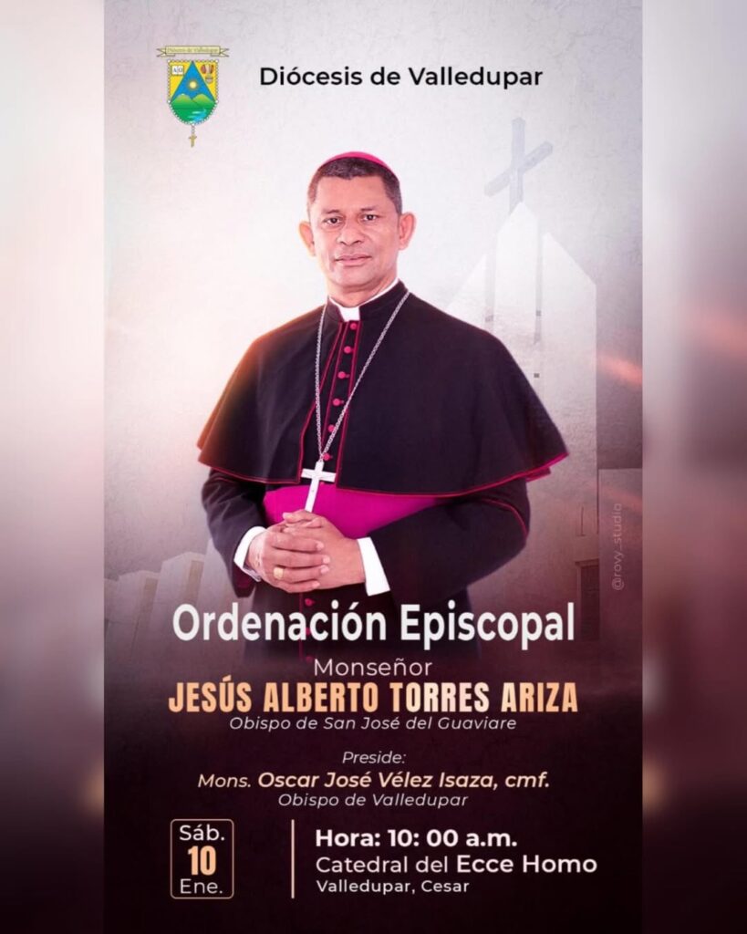 La iglesia celebrará la ordenación episcopal del obispo Jesús Alberto Torres JESUS ALBERTO TORRES obispo