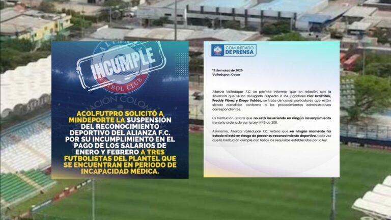 Tres jugadores de Alianza FC estarían sin pago durante incapacidad, según Acolfutpro ALIANZA FC Acolfutpro