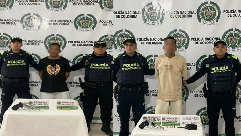 Capturados dos hombres por porte ilegal de armas de fuego en La Nevada CAPTURADOS