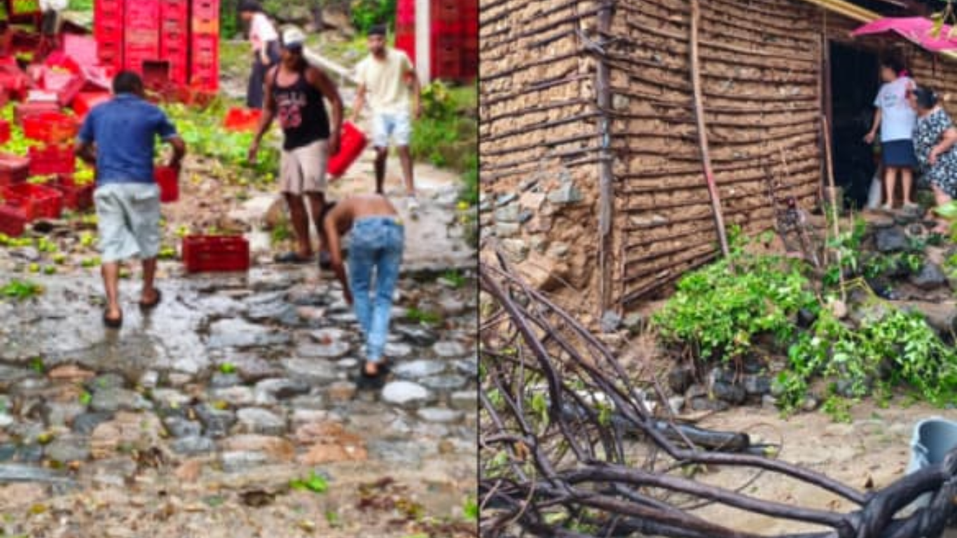 Fuerte fenómeno natural en Atánquez dejó inundaciones y pérdidas en cultivos Atánquez