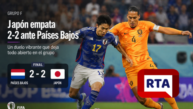 Japón rescata un valioso empate ante Países Bajos en el Mundial 2026 Japón