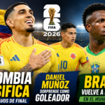 Colombia clasifica, Daniel Muñoz sorprende como goleador y Brasil vuelve a la acción en el Mundial 2026 Colombia clasifica a 16avos