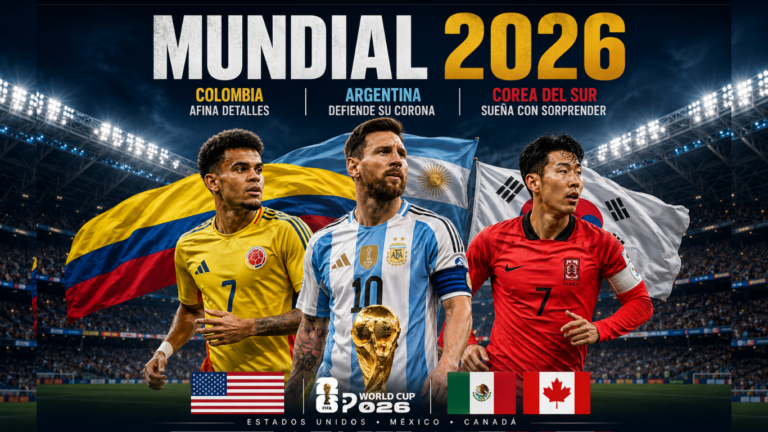 Mundial 2026: Colombia afina detalles, Argentina defiende su corona y Corea del Sur sueña con sorprender mundial 2026