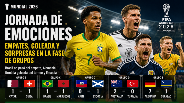 Mundial 2026: Alemania golea a Curazao en Estados Unidos y lidera el Grupo E mundial 2026 resultados