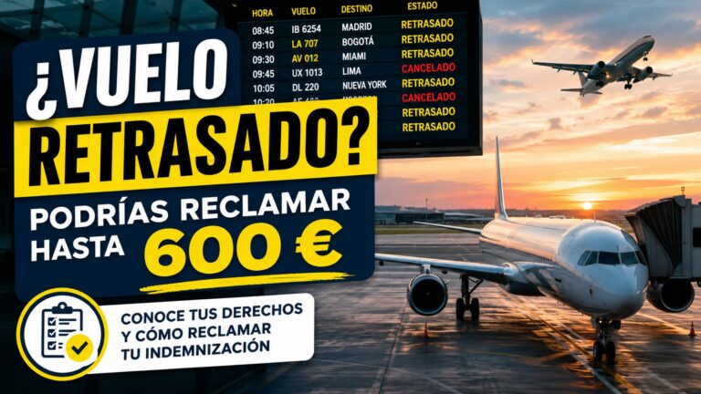7 pasos para reclamar una indemnización por un vuelo retrasado