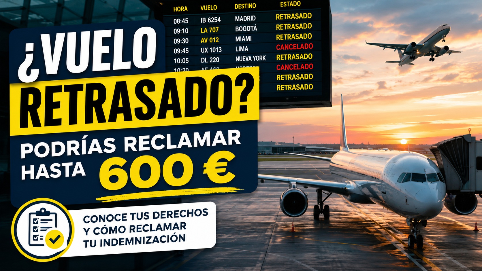 Cómo reclamar una indemnización por un vuelo retrasado o cancelado en 2026: derechos, requisitos y cuánto dinero puedes recibir 7 pasos para reclamar una indemnización por un vuelo retrasado