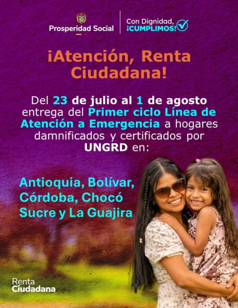 Renta Ciudadana inició pagos de $500.000 para hogares afectados por emergencias Renta Ciudadana inició pagos de $500.000 para hogares afectados por emergencias | RTA Noticias