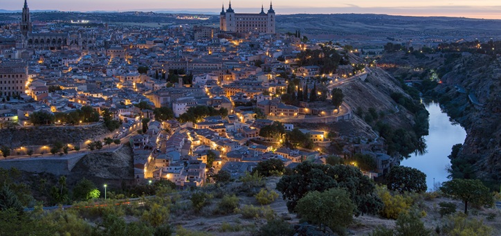 Qué hacer en España en 5 días: vista panorámica del casco histórico de Toledo