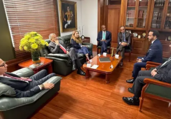 El presidente Abelardo De La Espriella se reúne con las altas cortes en el Palacio de Justicia Presidente
